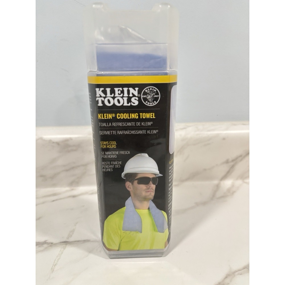 Klein Tools Blue Mesh Cooling Towel 29"x13" PVA Technology Multi Use